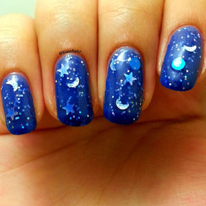 Color Changing Thermal Nail Polish - "Starry Night" - FREE U.S. SHIPPING - Custom Blended Polish/Lacquer - 0.5 oz Full Sized Bottle
