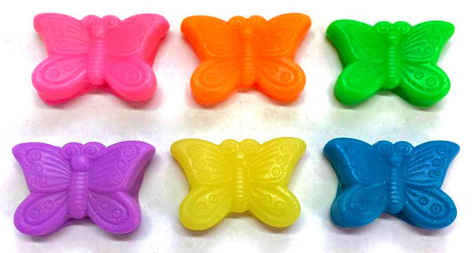 Butterfly Soap - Butterflies - 6 Soaps - Party Favors, Birthdays - Bright Colors -  Free U.S. Shipping - You Choose Color and Scent