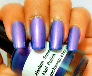 Nail Polish - Multichrome - Blue/Purple/Red Color Shifting - Free U.S. Shipping - "Alaskan Sunset" - Hand Blended - 0.5 oz Full Sized Bottle