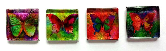 Mother's Day - Magnets - Butterflies - Butterfly - Set of 4 - Gift for Mom, Sister, Grandma - Free U.S. Shipping