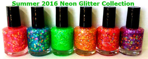 Goldfish: Custom-Blended NEON Glitter Nail Polish/Lacquer - Stocking Stuffer - Yellow - Gift for Mom, Sister, Daughter