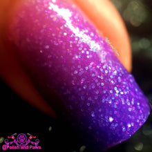 Load image into Gallery viewer, Ombre Color Changing Thermal Nail Polish - &quot;Landslide&quot;- Pink to Purple Glitter - FREE U.S. SHIPPING - Temperature Changing