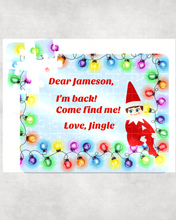 Load image into Gallery viewer, Christmas Lights Elf Puzzle, Christmas Elf, Children&#39;s Custom Puzzle, Personalized Puzzle, Elf Return, Kid Gift, Personalized Kids Puzzle