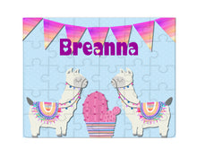 Load image into Gallery viewer, Kids Puzzle, Llama Puzzle, Children&#39;s Custom Puzzle, Personalized Puzzle, Learning Toy, Kid Gift, Name Puzzle, Gift