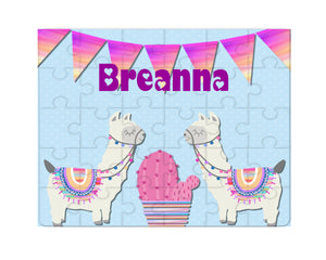 Kids Puzzle, Llama Puzzle, Children's Custom Puzzle, Personalized Puzzle, Learning Toy, Kid Gift, Name Puzzle, Gift