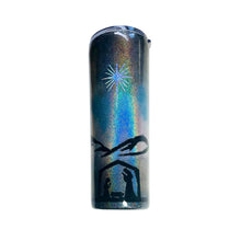 Load image into Gallery viewer, Christmas Nativity Scene Holographic Glitter Tumbler Cup Double Wall Stainless Steel, Name Optional, Baby Jesus, Mary, Insulated, 20 oz