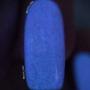 Glow-in-the-Dark Nail Polish - Purple, Glows Blue - Galaxy - Custom Blended - Glow Nails, FREE U.S. SHIPPING, Full Sized Bottle (15 ml size)