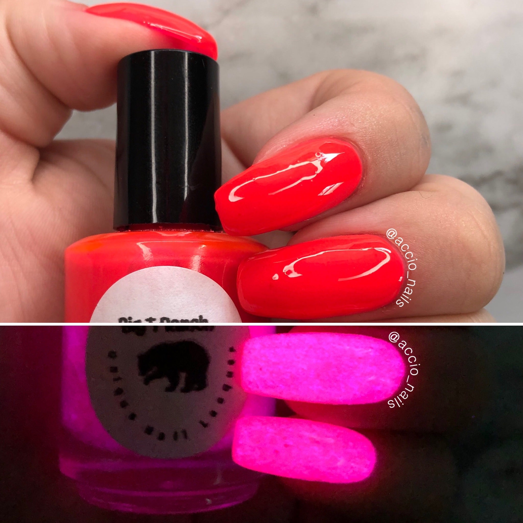 Glow-in-the-Dark Nail Polish, Rose Red, Glows Pink, Pink Moon, Custom  Blended, Glow Nails, FREE U.S. SHIPPING, Full Sized Bottle