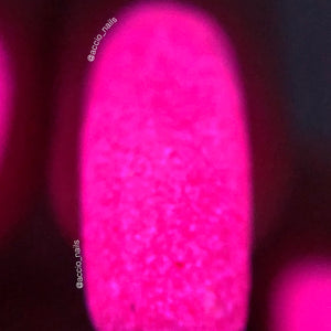 Glow-in-the-Dark Nail Polish, Rose Red, Glows Pink, "Pink Moon", Custom Blended, Glow Nails, FREE U.S. SHIPPING, Full Sized Bottle