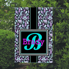 Load image into Gallery viewer, Paisley Purple and Mint Garden Flag, Garden Flag, Paisley Gift, Outdoor Decor, Purple Paisley, Paisley Flag, Paisley Yard Decoration