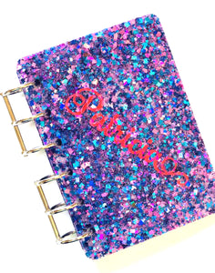 Glitter Name Personalized Notebook Cover, Handmade Notebook, Teacher Gift, Journal, Book, Teacher Christmas Gift, Notebook, Choose Size