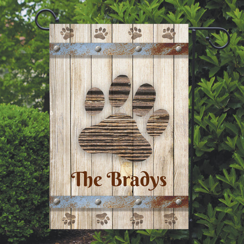 Pet Garden Flag, Personalized, Paw Print Garden Flag, Dog Garden Flag, Yard Decor, Pet Yard Decor, Custom Garden Flag, Dog Lover Gift
