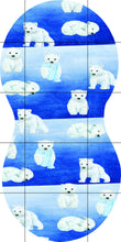 Load image into Gallery viewer, Personalized Polar Bear Bib and Burp Cloth Set - Blue and White - Newborn, Baby, Baby Shower Gift, Bib with Name, New Baby Gift, Bear Gift