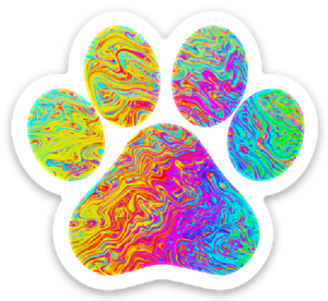 MINI Dog Paw Print Sticker, Pawprints Sticker, Laptop Sticker, Water Bottle Sticker, Dog Paw Sticker, Dog Owner, Paw Print Sticker, Dog Lover