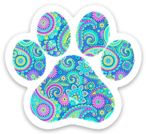 MINI Dog Paw Print Sticker, Pawprints Sticker, Laptop Sticker, Water Bottle Sticker, Dog Paw Sticker, Dog Owner, Paw Print Sticker, Dog Lover