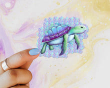 Load image into Gallery viewer, Sea Turtle Holographic Sticker, Laptop Sticker, Water Bottle Sticker, Watercolor Turtle Sticker, Ocean Life, Tumbler Sticker, Turtle Sticker, Sea Turtle