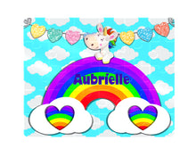 Load image into Gallery viewer, Puzzle, Kids Puzzle, Unicorn Rainbow Puzzle, Children&#39;s Custom Puzzle, Personalized Puzzle, Learning Toy, Kid Gift, Name Puzzle, Gift