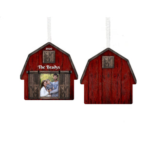 Barn Photo Christmas Ornament, Personalized Ornament, Custom Family Gift, Farm, Ranch, Name Ornament, Farm Gift, Ranch, Picture Gift