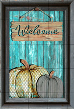 Load image into Gallery viewer, Rusty Tin Pumpkin Garden Flag, Personalized, Fall Garden Flag, Autumn Garden Flag, Fall Decor, Fall Yard Decor, Pumpkin Flag, Name Flag