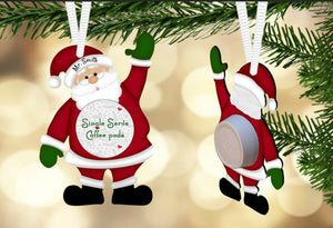Santa Coffee/Hot Cocoa Pod Holder Ornament, Personalized, Santa Gift, Teacher Gift, Gift for Neighbors, Secret Santa, Co-worker Gift