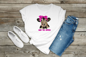 Breast Cancer Awareness Save the Udders Cow Sublimation Transfer, Pink, October, Ready to Press