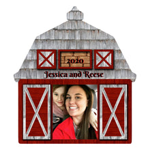 Load image into Gallery viewer, Barn Photo Christmas Ornament, Personalized Ornament, Custom Family Gift, Farm, Ranch, Name Ornament, Farm Gift, Ranch, Picture Gift