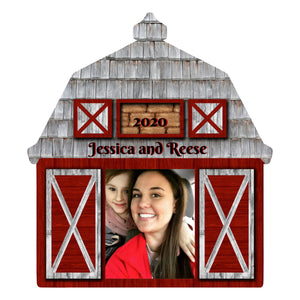 Barn Photo Christmas Ornament, Personalized Ornament, Custom Family Gift, Farm, Ranch, Name Ornament, Farm Gift, Ranch, Picture Gift