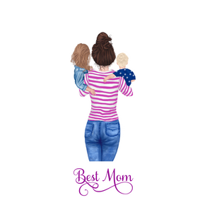 Personalized Mom with Kids Mug, Custom Mother's Day Mug, Custom Mom Mug, Mother Mug, Gift for Mom, Mom Gift, Mom and Kids Mug, Best Mom