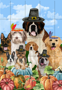Thanksgiving Dogs Garden Flag, Personalized, Fall Garden Flag, Autumn Garden Flag, Fall Decor, Fall Yard Decor, Custom Garden Flag