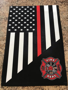 Firefighter Thin Red Line Garden Flag, Personalized, Garden Flag, Name Garden Flag, Firefighter Decor, Yard Decoration, Gift for Man