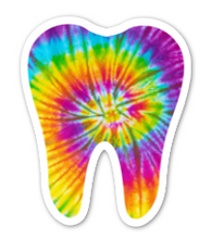 Load image into Gallery viewer, Tooth Sticker Tie Dye, Tooth Laptop Sticker, Water Bottle Sticker, Tie Dye Tooth Sticker, Tumbler Sticker, Dental Assistant Sticker, Dentist