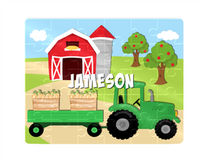 Puzzle, Kids Puzzle, Farm Tractor Puzzle, Children's Custom Puzzle, Personalized Puzzle, Educational Toy, Kid Gift, Name Puzzle, Educational