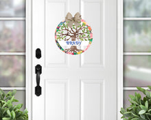 Load image into Gallery viewer, Summer Tree of Life Door Hanger - Personalized, Name Door Hanger, Family Gift, Custom Door Hanger, Wedding Gift, Front Door Hanger, Summer