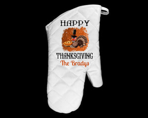Thanksgiving Turkey Towel Oven Mitt Pot Holder Gift Set Personalized, Gifts for Mom, Housewarming Gift, Hostess Gift, Custom Kitchen Set