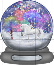 Load image into Gallery viewer, Unicorn Snow Globe Christmas Ornament Personalized, Name Ornament, Custom Christmas Holiday, Gift for Girl, Unicorn Gift, Baby&#39;s First