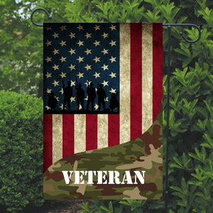 American Military Garden Flag, Personalized, Veteran Garden Flag, Army Garden Flag, Patriotic Yard Flag, American Flag Decor, Army, Military