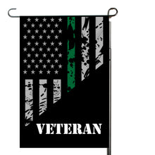 Load image into Gallery viewer, Thin Green Line Garden Flag, Garden Flag, Personalized, Name Garden Flag, Yard Decor, Yard Flag, Yard Decoration, Gift for Man, Father&#39;s Day