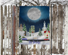 Load image into Gallery viewer, Winter Village Christmas Garden Flag, Personalized Garden Flag, Christmas Garden Flag, Family Gift, Custom Garden Flag, Christmas Decor