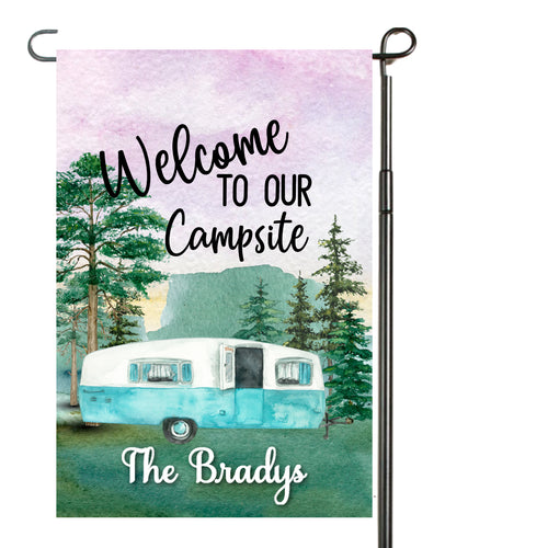 Camping Garden Flag, Camper Garden Flag, Personalized, Name Garden Flag, Camper Decor, Camping Flag, Yard Decoration, Camper Decor