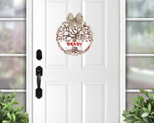 Load image into Gallery viewer, WinterTree of Life Door Hanger - Personalized, Name Door Hanger, Family Gift, Custom Door Hanger, Wedding Gift, Front Door Hanger, Christmas